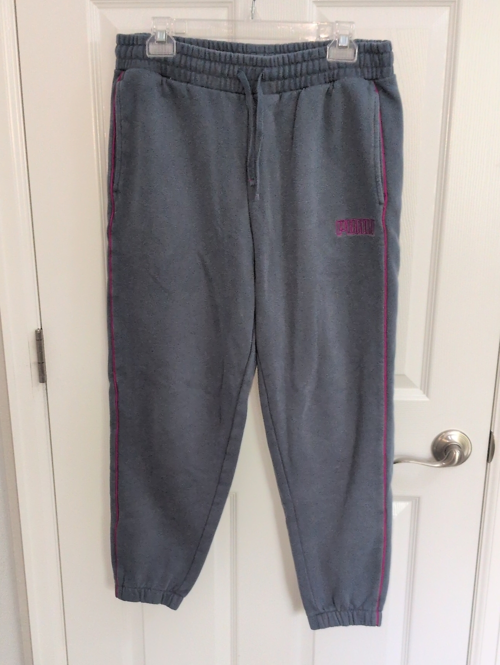 Puma Women's Fleece Jogger Sweatpants - Blue Gray - L